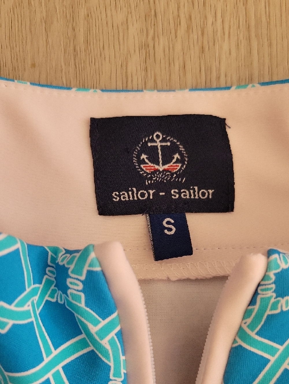 Sailor Sailor Blue Geometric Short Sleeve Dress - Picture 2 of 2